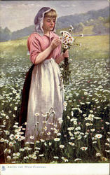 Among The Wild Flowers Postcard