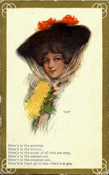 Glamour Lady Postcard