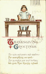 Thanksgiving Greetings Postcard