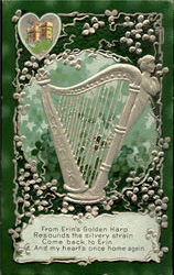 Irish Harp St. Patrick's Day Postcard Postcard