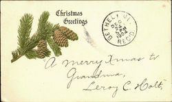 Christmas Greetings Postcard Postcard