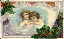 A Glad Christmas Angels Postcard Postcard