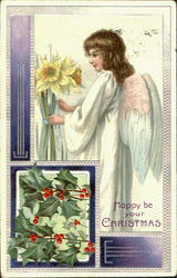 Happy Be Your Christmas Angels Postcard Postcard