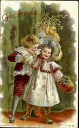 Greetings Children Postcard Postcard