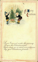 A Merry Christmas Elves Postcard