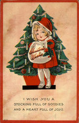 Christmas Wishes Children Postcard Postcard