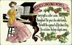 With Best Christmas Wishes Postcard