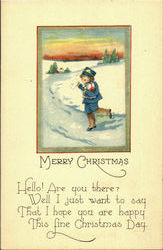 Merry Christmas Children Postcard Postcard