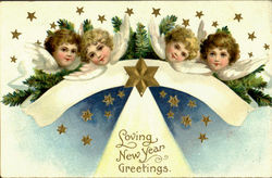 Loving New Year Greetings New Year's Postcard Postcard