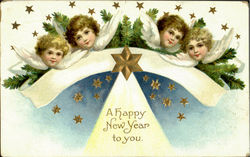 A Happy New Year To You Postcard