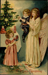 A Joyous Christmas Angels Postcard Postcard