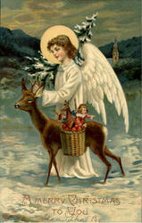 A Merry Christmas To You Angels Postcard Postcard