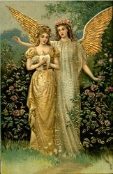 Golden Angels Postcard