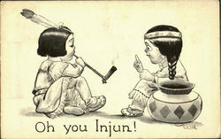 Oh You Injun! Postcard