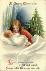 A Merry Christmas Children Postcard Postcard