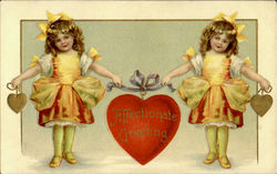 Affectionate Greeting Children Postcard Postcard