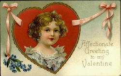 Affectionate Greeting To My Valentine Postcard