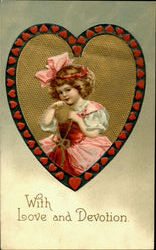 With Love And Devotion Hearts Postcard Postcard