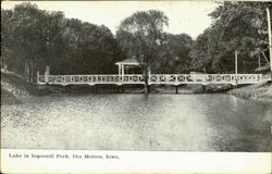 Lake In Ingersoll Park Des Moines, IA Postcard Postcard