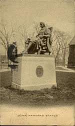 John Harvard Statue Postcard