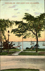 Fort Allen Park And Harbor Portland, ME Postcard Postcard