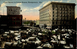 Court Square In Cotton Season Postcard