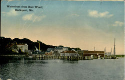 Waterfront From Boat Wharf Bucksport, ME Postcard Postcard