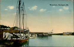 Waterfront Bucksport, ME Postcard Postcard