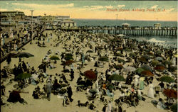 Beach Scene Asbury Park, NJ Postcard Postcard