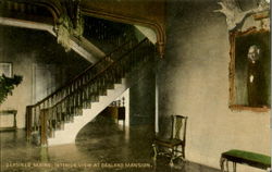 Interior View At Oakland Mansion Gardiner, ME Postcard Postcard