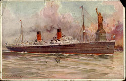 Ocean Liner Postcard