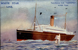 White Star Line Canopic Postcard