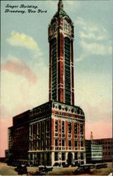 Singer Building, Broadway Postcard