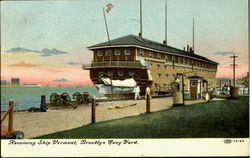 Receiving Ship Vermont Brooklyn, NY Postcard Postcard