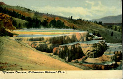 Minerva Terrace, Yellowstone National Park Wyoming Postcard Postcard