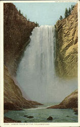 Lower Falls Of The Yellowstone Yellowstone National Park Postcard Postcard