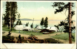 A Summer Camp, Yellowstone Lake Wyoming Yellowstone National Park Postcard Postcard