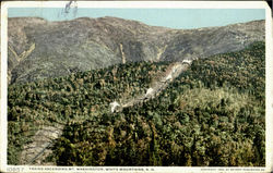 Trains Ascending Mt. Washington White Mountains, NH Postcard Postcard