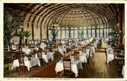 Dining Room Hotel Del Coronado Coronado Beach, CA Postcard Postcard