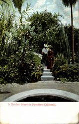 A Garden Scene In Southern California Scenic, CA Postcard Postcard