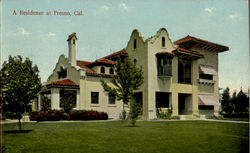 A Residence At Fresno Postcard