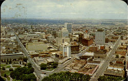 Air View Of Down Town Denver Colorado Postcard Postcard