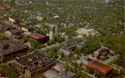 Aerial View Of The Mall, Univesity of Michigan Ann Arbor, MI Postcard Postcard