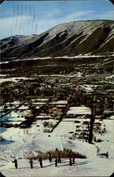 Skiers Eye View Of The Town Of Aspen Postcard