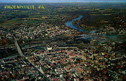 Aerial View Of Phoenixville Pennsylvania Postcard Postcard