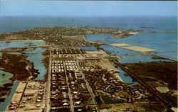 An Unusual Aerial View Of The City Of Key West Florida Postcard Postcard