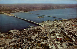 Aerial View Downtown Fort Myers Florida Postcard Postcard