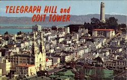 Telegraph Hill And Coit Tower Postcard