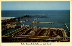 Outer Drive Link Bridge And Lake Front Postcard