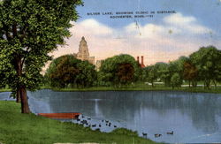 Silver Lake Showing Clinic In Distance Postcard